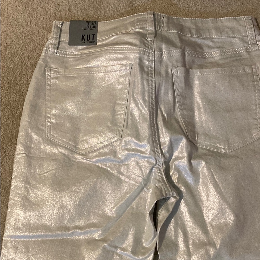 Kut from the Kloth Shimmering Silver Pants - Picture 7 of 8